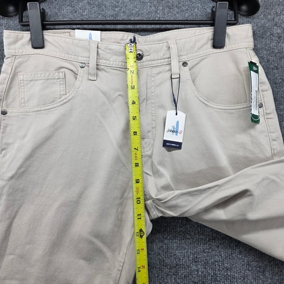 Johnnie O Hugo Straight Fit Pants Beige Men's Size 33x34 Cotton Blend New - Picture 10 of 11